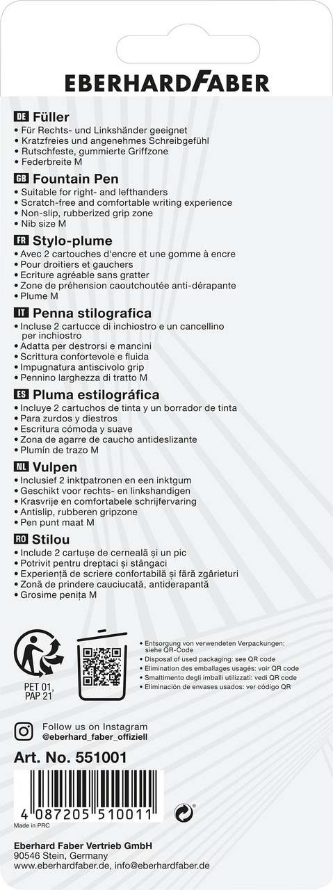 BLISTER STILOU SCOLAR NXT ALB-NEGRU + 2 CARTUSE CERNEALA + PIC EBERHARD FABER - imagine 2