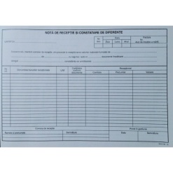 NOTA RECEPTIE CONSTATARE DIFERENTE FARA TVA