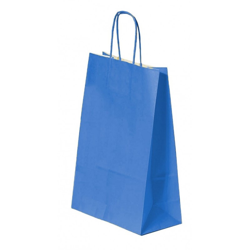 Punga cadou Colorarte 04524 / 00507, A4, 22x31x10cm, 90g/mp, albastra, manere din hartie rasucita