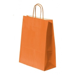 Punga cadou Colorarte 04530 / 00562, B4, 26x35x12cm, 90g/mp, portocalie, manere din hartie rasucita