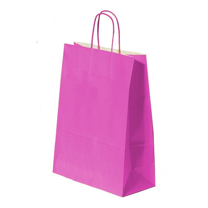 Punga cadou Colorarte 04535 / 00558, B4, 26x35x12cm, 90g/mp, roz, manere din hartie rasucita