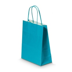 Punga cadou Colorarte 04624 / 00480, B5, 18x22x8cm, 90g/mp, albastra, manere din hartie rasucita