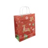 Punga cadou Craciun Colorarte 24256, B5, 18x22x8cm, 90g/mp, rosie, manere din hartie rasucita, motive de Craciun - imagine 3