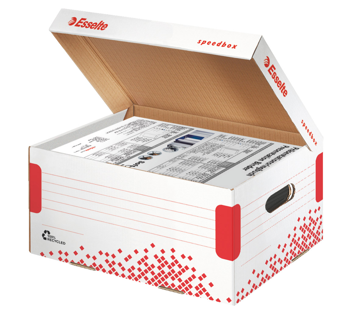 CUTIE ARHIVARE CU CAPAC A4 SPEEDBOX ESSELTE - imagine 2