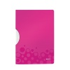 DOSAR PLASTIC CU CLIP ROZ METALIZAT COLORCLIP WOW LEITZ