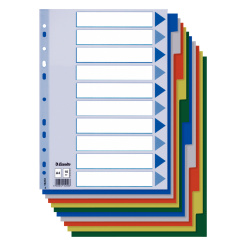 Alternative view of SEPARATOARE INDEX PLASTIC 10 CULORI ESSELTE