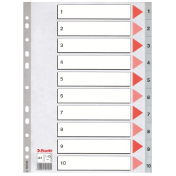 SEPARATOARE INDEX PLASTIC 1-10 ESSELTE