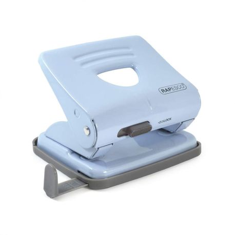 Perforator metalic 2 perforatii 25 coli Rapesco diverse culori bleu