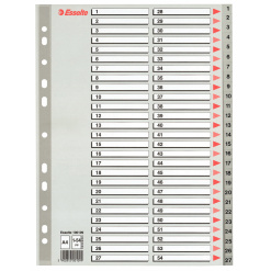 SEPARATOARE INDEX PLASTIC 1-54 MAXI ESSELTE