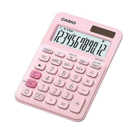 Calculator de birou 12 digits Casio MS-20UC roz