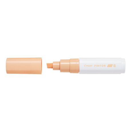 Marker cu vopsea Pilot Pintor B 8 mm varf tesit orange pal