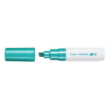 Marker cu vopsea Pilot Pintor Metalic B culori metalizate 8 mm varf tesit verde