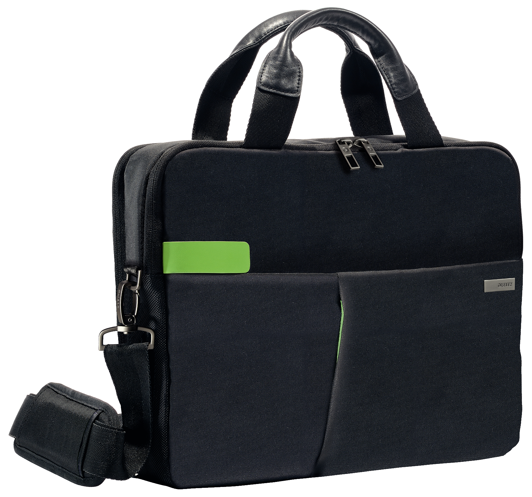 GEANTA LEITZ, pt. notebook de max. 13.3 inch, 2 compartimente, buzunar frontal | buzunar dorsal x 2, waterproof, poliester, negru, "60390095"
