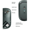 MOUSE Ugreen, "MU001" PC sau NB, wireless 2.4GHz, optic, 3/1 butoane/scroll, 4000 dpi, verde "90374" (timbru verde 0.18 lei) - 6957303893744 - imagine 2