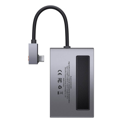 Alternative view of DOCKING Station Baseus Magic Multifunctional,conectare PC USB-C,USB 3.0x1, 3.5mm|card reader MicroSD/SD,USB-Cx1 PD 100W 5V/9V/4.5V/20V 5A(Max.),HDMIx1/4K/60Hz,gri "CAHUB-DA0G" (timbru verde 0.18 lei)