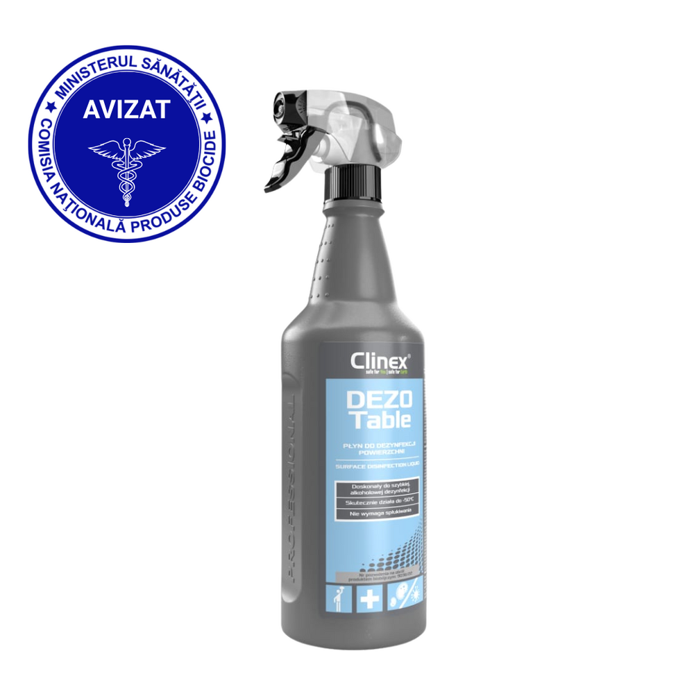CLINEX DEZOTable, 1 litru, detergent dezinfectant pentru suprafete diverse