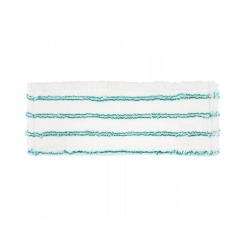 Rezerva mop plat din microfibra, alb/verde, 40 cm