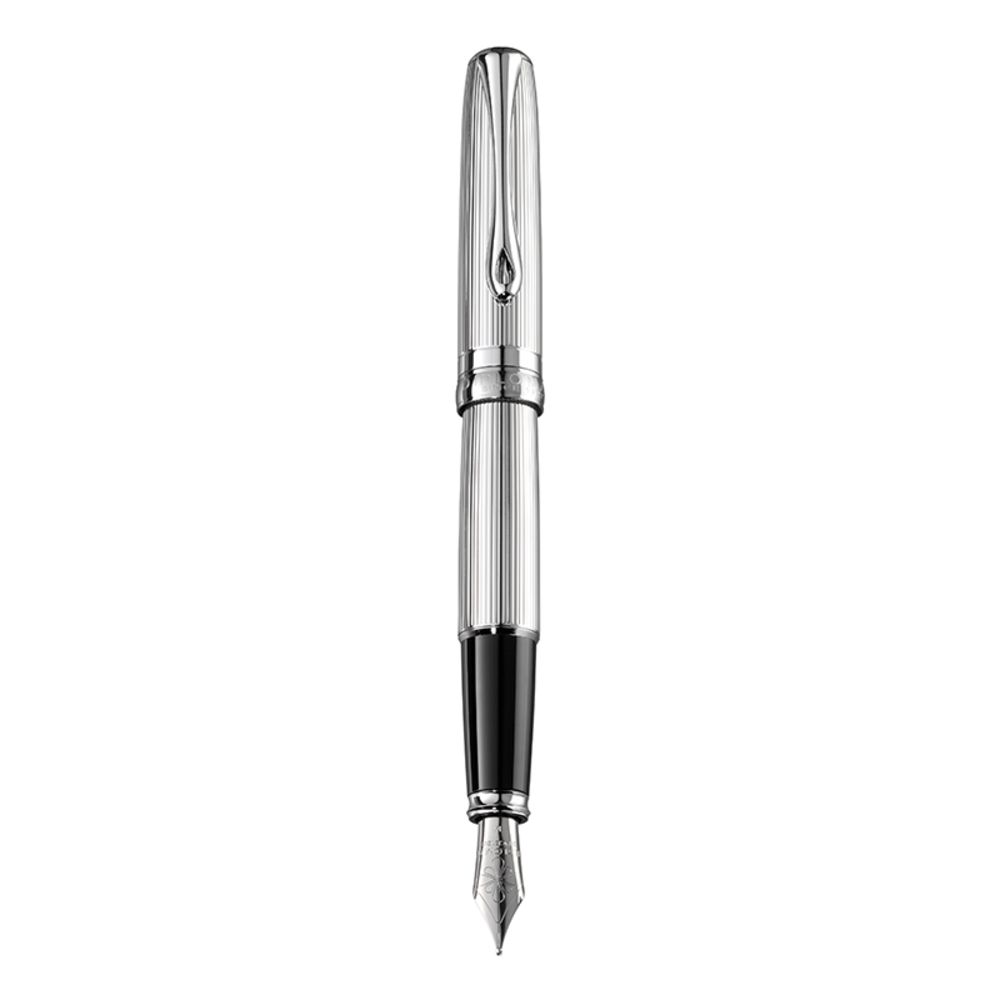 DIPLOMAT Excellence A - Guilloche Chrome - stilou cu penita M, din otel inoxidabil - imagine 2