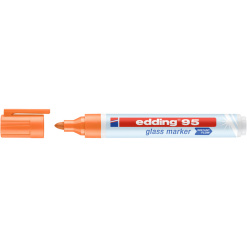 Marker pentru sticla edding 95, corp din plastic, varf rotund, 1.5-3 mm, portocaliu