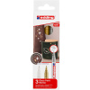 Marker cu vopsea edding 751, corp metalic, varf rotund, 1-2 mm, set 3 bucati, alb, auriu, argintiu (metalizat)