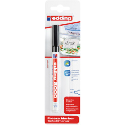 Marker rezistent la congelator edding 8000, corp plastic, varf rotund, 1 mm, negru