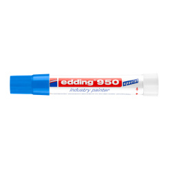 Marker permanent Edding 950, varf tip ceara, 10 mm, albastru