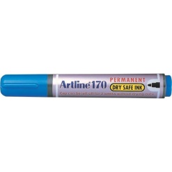 Alternative view of Permanent marker ARTLINE 170 - Dry safe ink, corp plastic, varf rotund 2.0mm - albastru