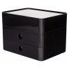 Suport cu 2 sertare + cutie ustensile HAN Allison Smart Box Plus - negru jet - imagine 2