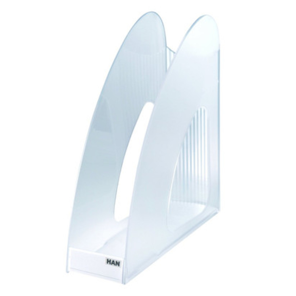 Suport vertical plastic pentru cataloage HAN Twin - transparent cristal - imagine 2