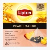 Ceai negru Lipton, piersica si mango, 20 plicuri/cutie