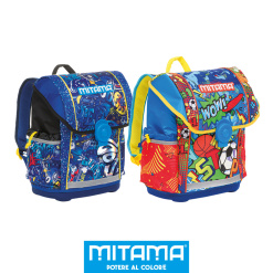 Ghiozdan Mitama, ergonomic, compartimente rigide, design baieti, 26 x 18 x 38 cm