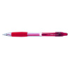 Pix cu gel PENAC CCH-3, rubber grip, 0.7mm, corp transparent, accesorii rosii, scriere rosie - imagine 2
