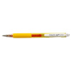 Pix cu gel PENAC Inketti, rubber grip, 0.5mm, corp galben transparent - scriere galbena - imagine 2