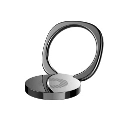 SUPORT Telefon Baseus Privity, inel metalic pentru o prindere sigura si suport orizontal telefon, pliere 180 grade, ofera posibilitatea asezarii pe un suport magnetic, negru "SUMQ-01" - 6953156251700