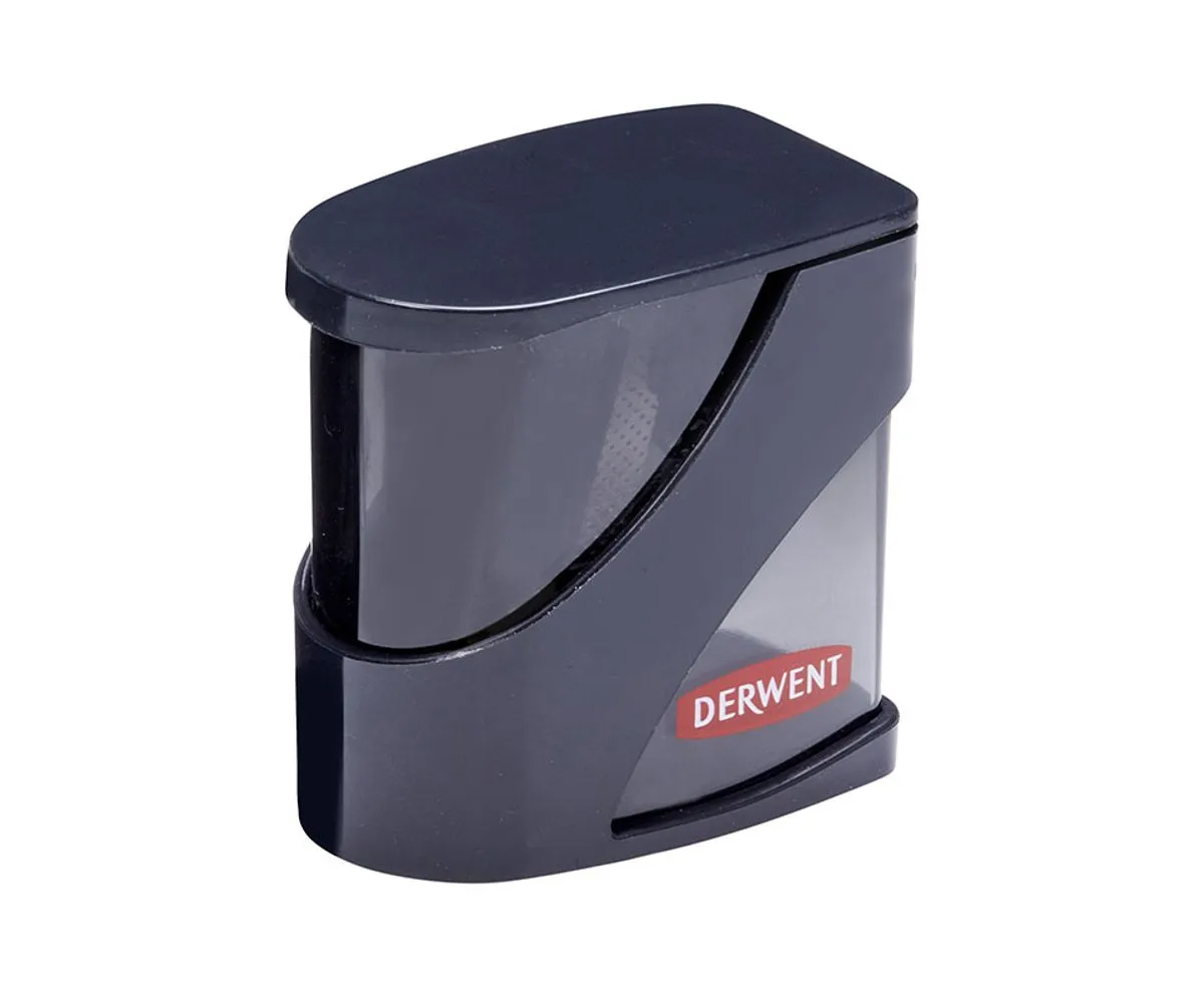 ASCUTITOARE METALICA DUBLA CU REZERVOR NEAGRA PROFESSIONAL DERWENT - imagine 2