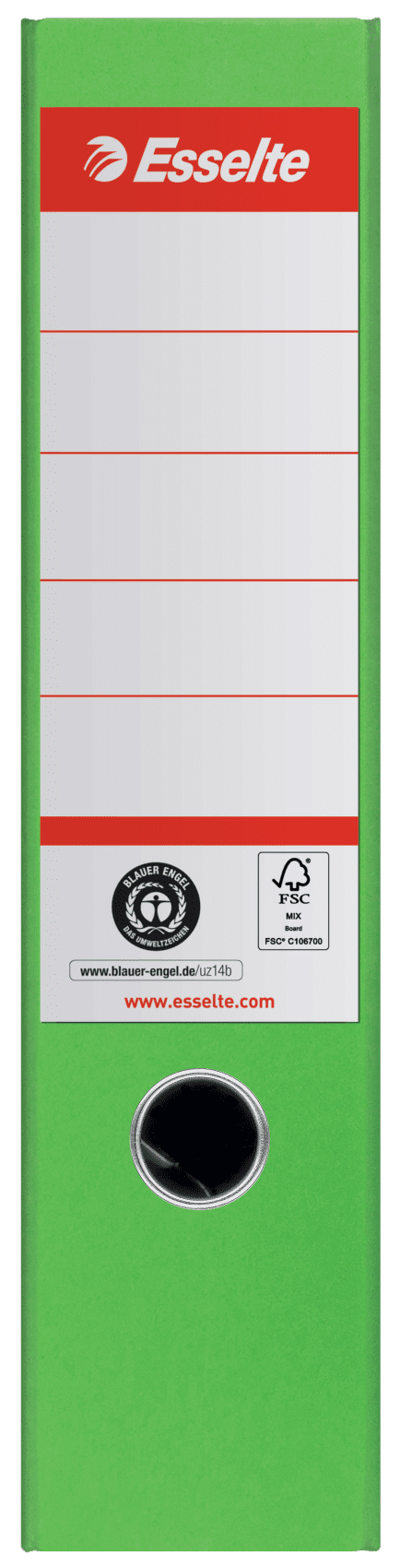 BIBLIORAFT CARTON RECICLAT 7.5CM VERDE NR1 POWER FSC ESSELTE - imagine 2