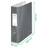 BIBLIORAFT PLASTIFIAT 8 CM 180 GRADE ROSU WOW LEITZ - imagine 3