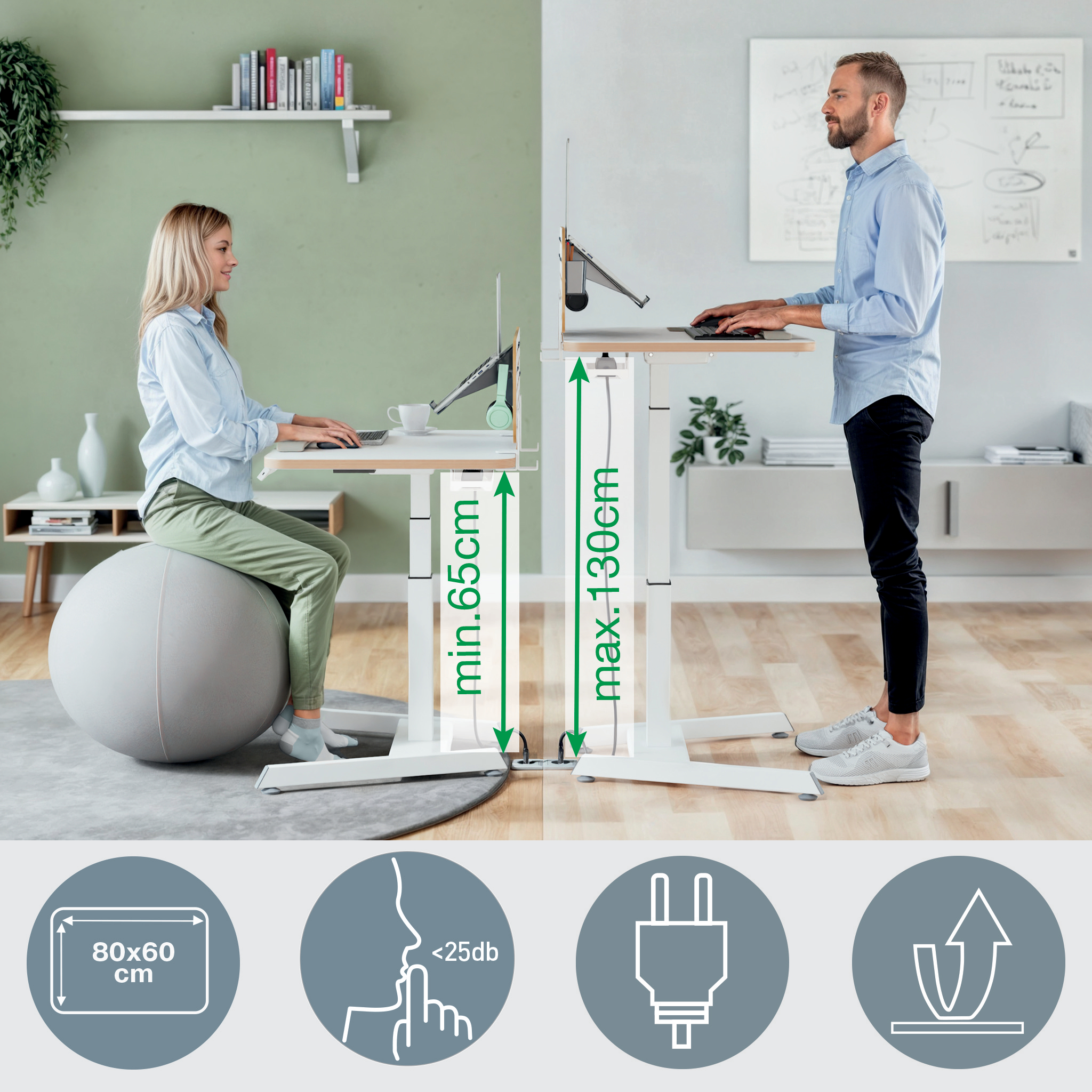 BIROU ERGONOMIC ELECTRIC AJUSTABIL PE INALTIME ERGO LEITZ - imagine 4