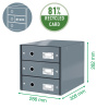 CABINET 3 SERTARE GALBEN CLICK&STORE LEITZ - imagine 2