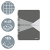 CAIET BIROU SPIRA A5 ARITMETICA GRI COPERTA PP OFFICE LEITZ - imagine 2
