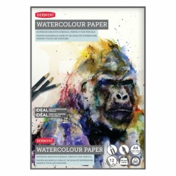 Alternative view of Caiet pentru desen pe baza de apa DERWENT Proffesional, A4, 12 coli, 300gsm, hartie alba
