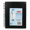 Caiet pentru schite si desen DERWENT Professional, A5, cu spira, 56 coli, 165gsm, mapa inclusa, hart - imagine 2