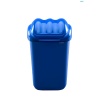 Cos plastic cu capac batant, pentru reciclare selectiva, capacitate 30l, PLAFOR Fala - albastru - imagine 2