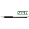 Creion mecanic metalic PENAC Pepe, rubber grip, 0.5mm, varf metalic - accesorii negre - imagine 2