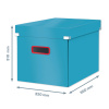 CUTIE DEPOZITARE CU CAPAC SI MANER PLIABILA 32 x 35 x 36 CM ALBASTRU CELEST COSY LEITZ - imagine 3