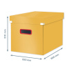 CUTIE DEPOZITARE CU CAPAC SI MANER PLIABILA 32 x 35 x 36 CM GALBEN CHIHLIMBAR COSY LEITZ - imagine 3