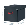 CUTIE DEPOZITARE CU CAPAC SI MANER PLIABILA 32 x 35 x 36 CM GRI ANTRACIT COSY LEITZ - imagine 3