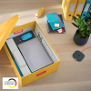 CUTIE DEPOZITARE CU CAPAC SI MANER PLIABILA 36 x 20 x 48 CM GALBEN CHIHLIMBAR COSY LEITZ - imagine 2