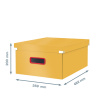 CUTIE DEPOZITARE CU CAPAC SI MANER PLIABILA 36 x 20 x 48 CM GALBEN CHIHLIMBAR COSY LEITZ - imagine 4