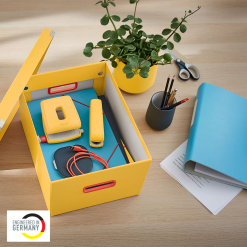 Alternative view of CUTIE DEPOZITARE CU CAPAC SI MANER PLIABILA GALBEN CHIHLIMBAR COSY LEITZ